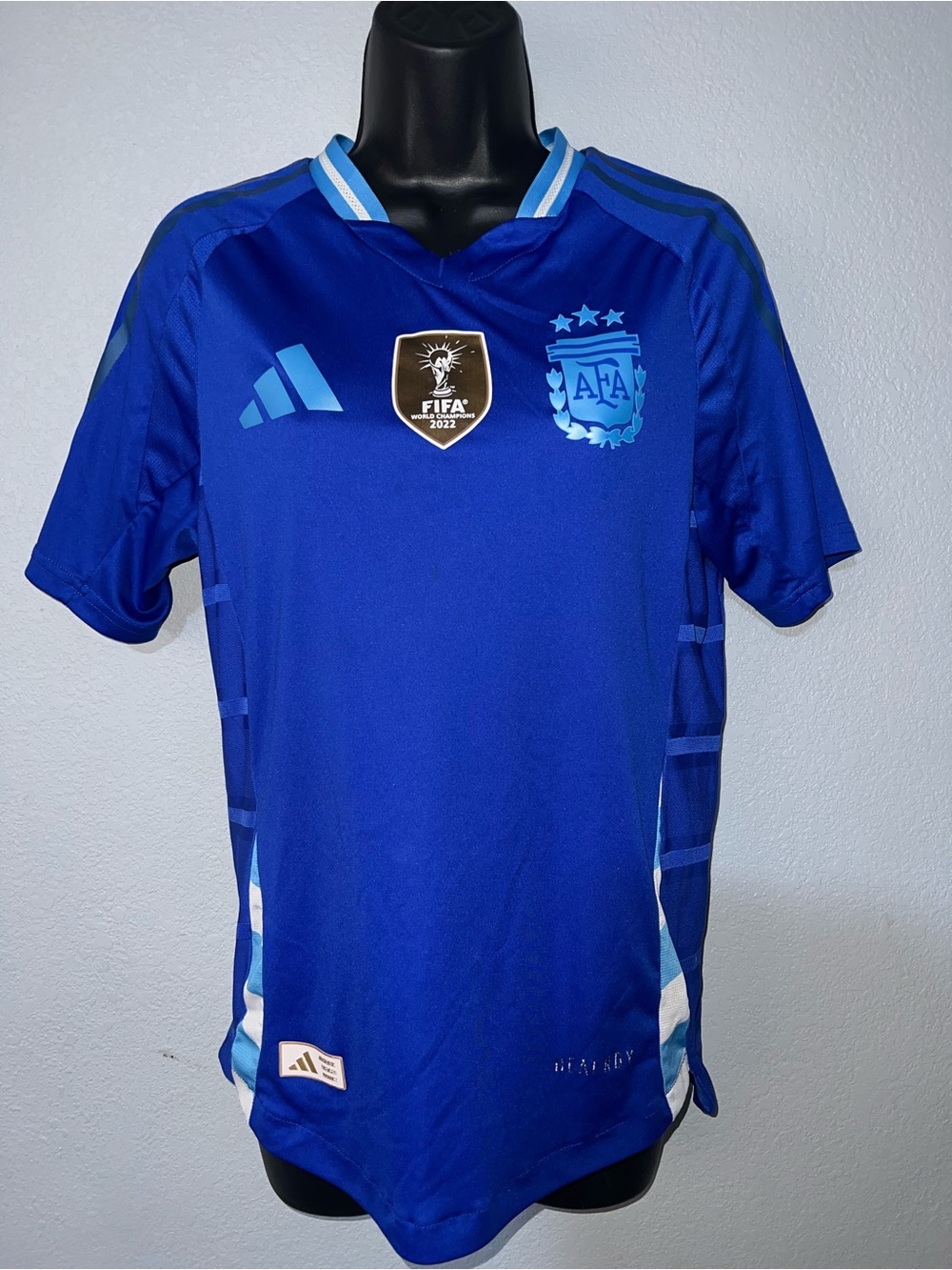 adidas Blue Argentina Football Jersey with Light Blue Accents